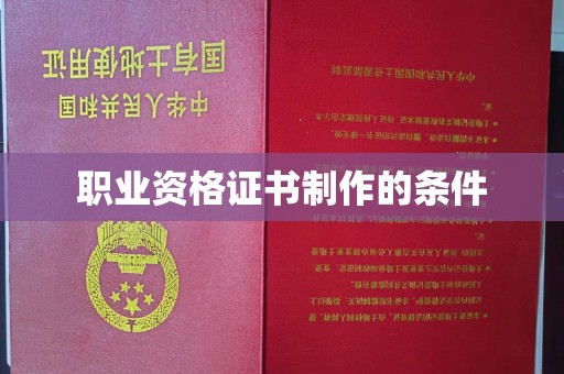 君山职业资格证书制作的条件